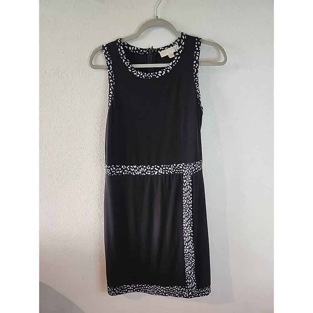 Michael Kors Dress S Black Sleeveless Knee Length Career Sheath Small